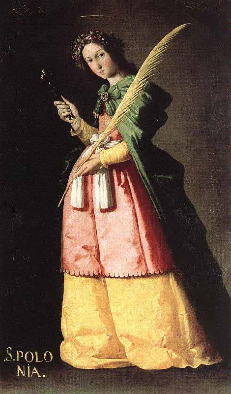 Francisco de Zurbaran Saint Apollonia Norge oil painting art